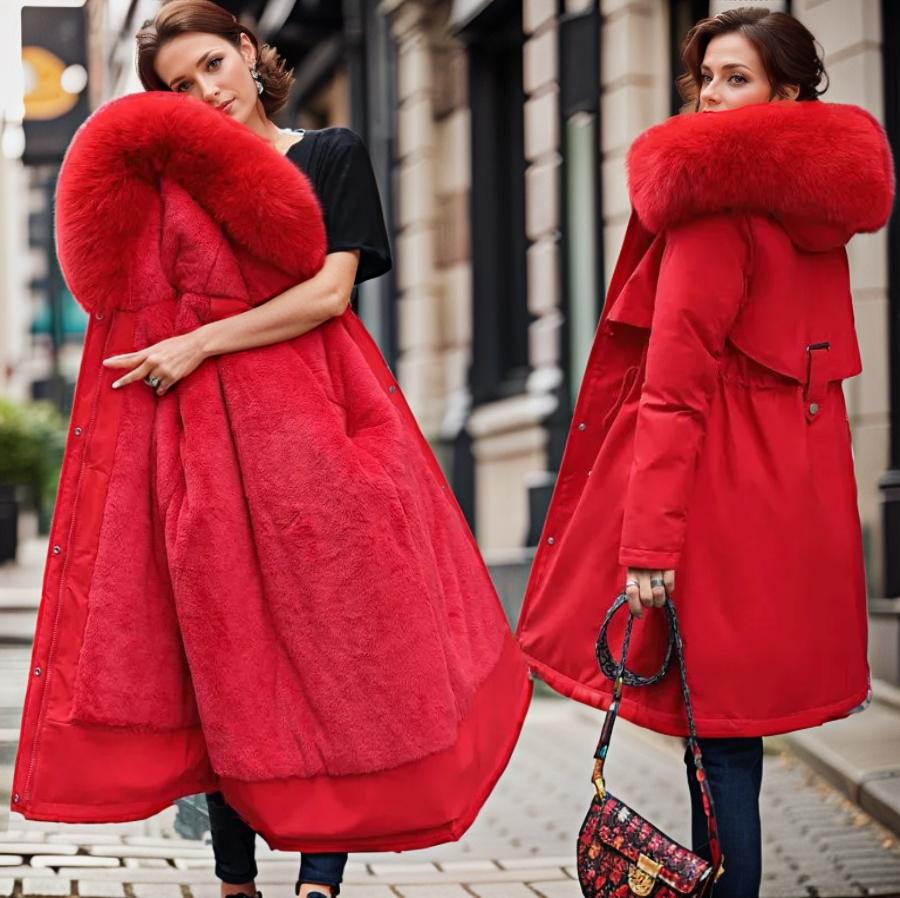 winter parka water-resistant and hooded