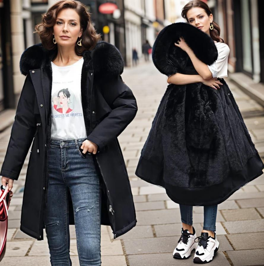 winter parka water-resistant and hooded