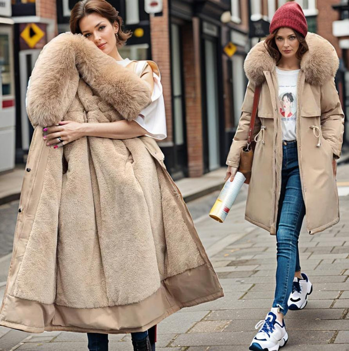 winter parka water-resistant and hooded