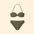Women's Bandeau Bikini with Ring