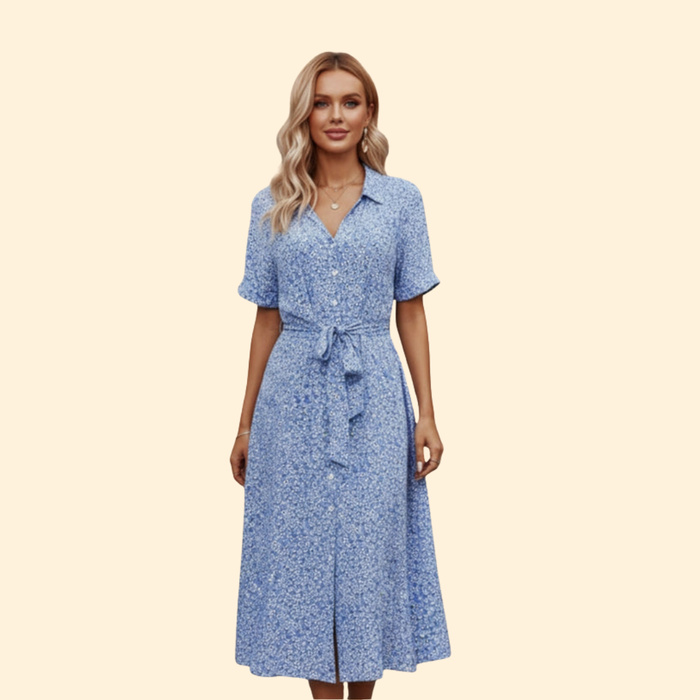 Women's Floral Button-Up Dress