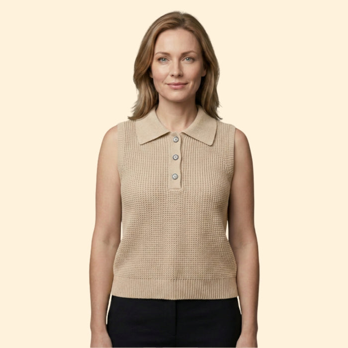 Women's Knit Polo Top