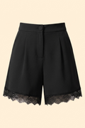Women's Lace-Trim Tie Shorts