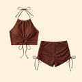 Women's Ribbed Halter Bikini Set