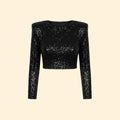 Women's Sequin Crop Top