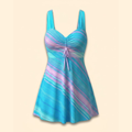 Women's Striped Tankini Dress