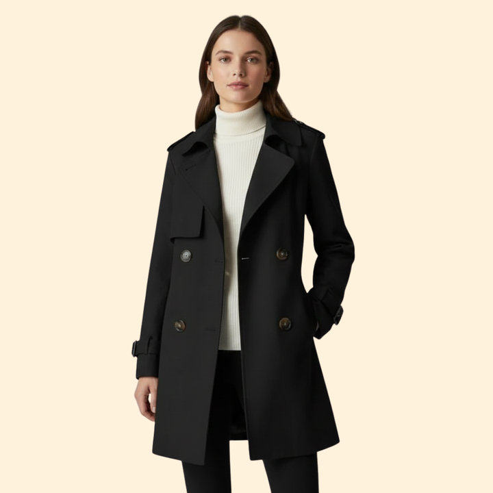 Women's Double-Breasted Trench Coat Modern Form