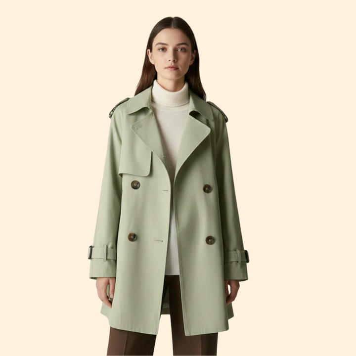Women's Double-Breasted Trench Coat Modern Form