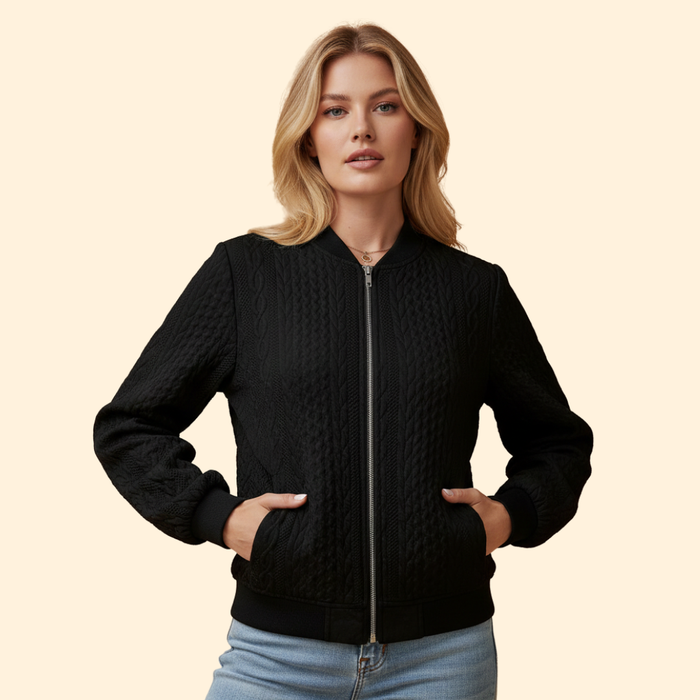 Women’s Embossed Bomber Jacket