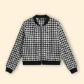 Women’s Houndstooth Bomber Jacket