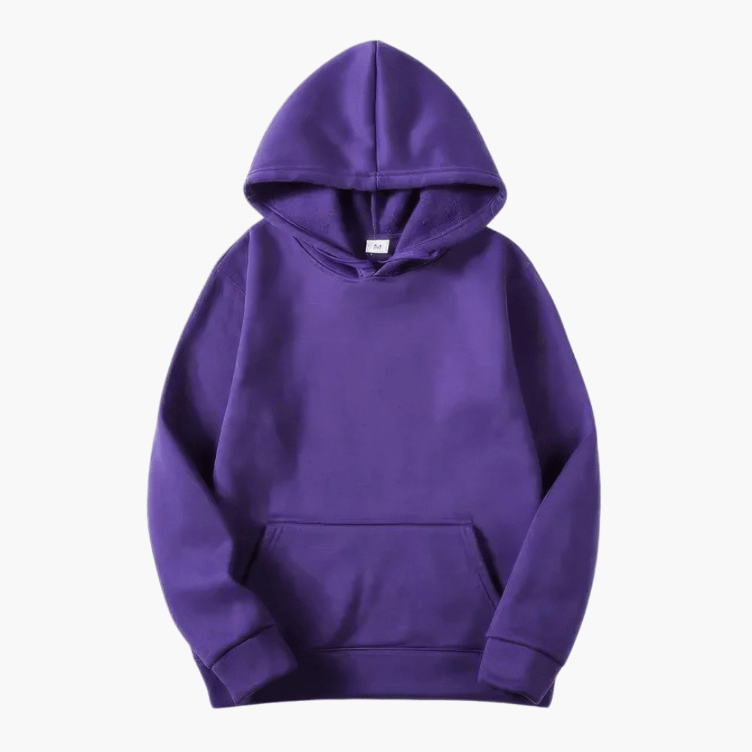 Men’s Simple Solid Long Sleeve Hoodie
