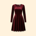 Women's Velvety A-Line Dress
