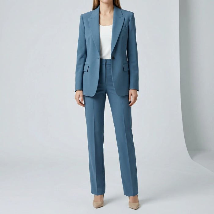 Women's Two-Piece Tailored Blazer and Trousers Set