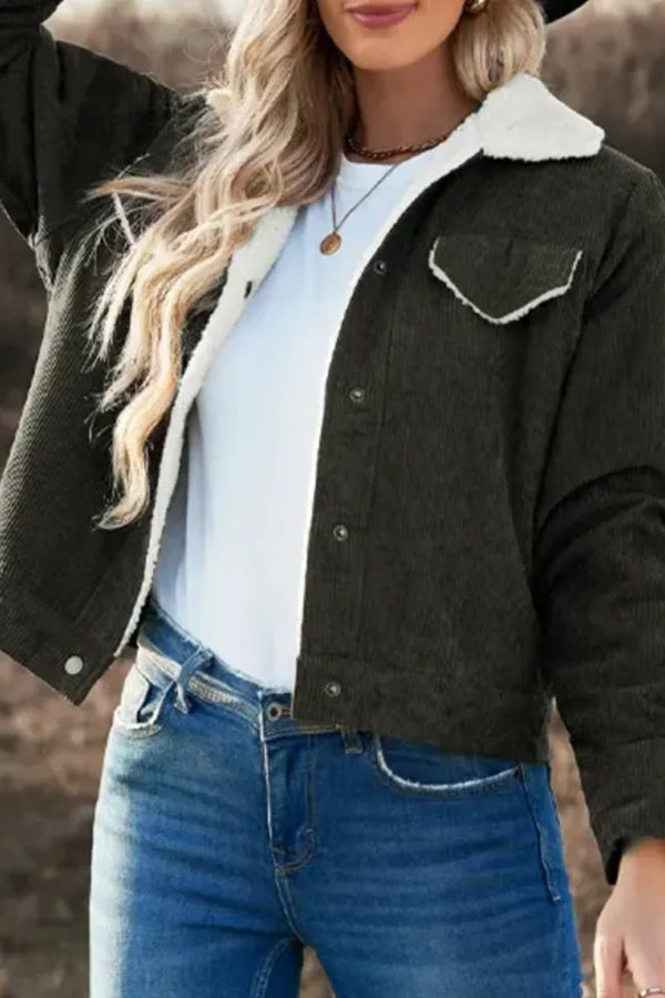 | Lambswool Patchwork Corduroy Jacket