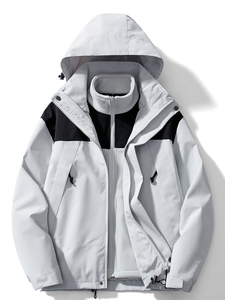 3-w-1 fleece jacket winter with hood for women