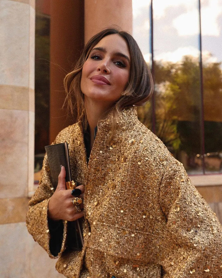 sequin jacket shiny look elegant Statement
