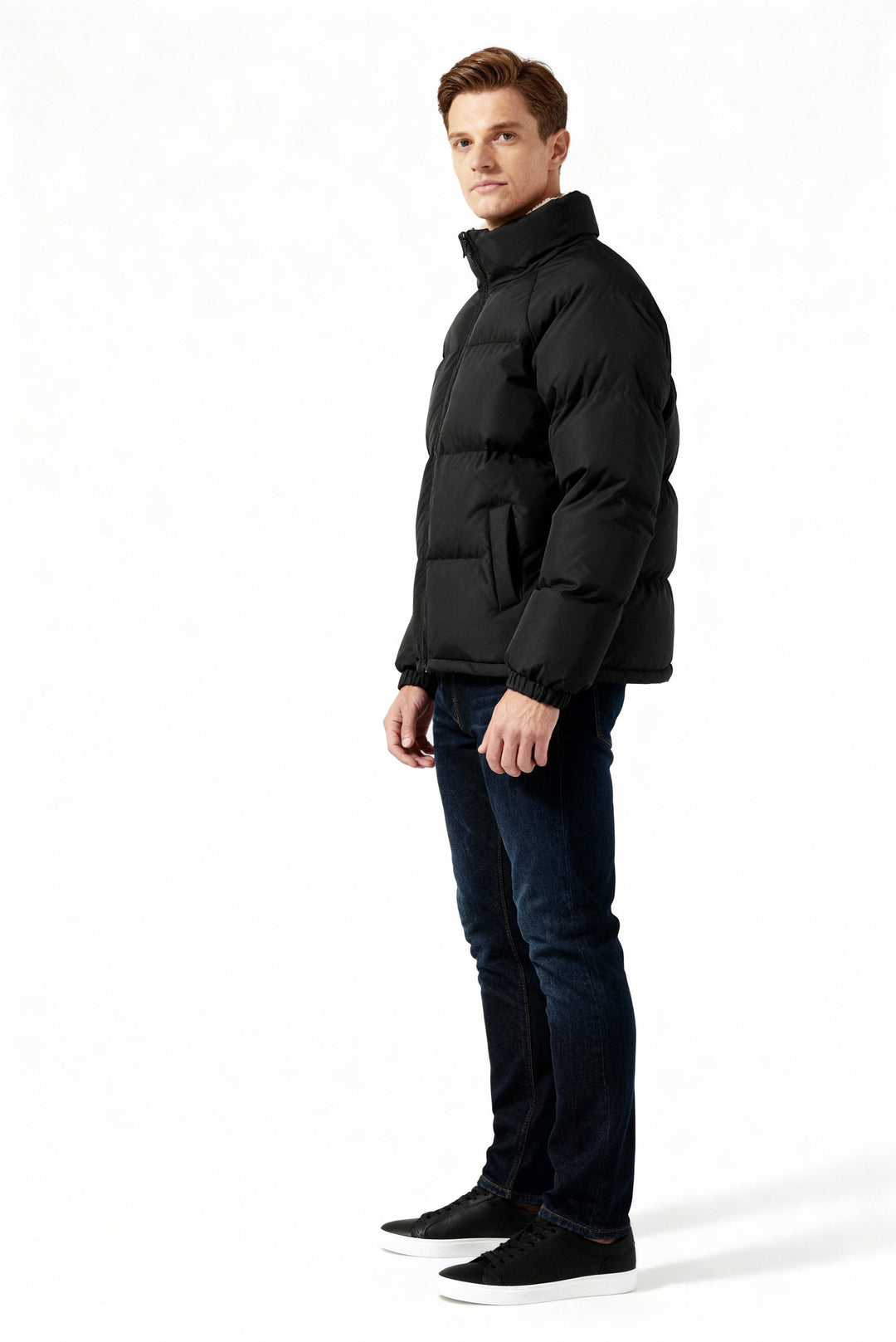 | Fleece-Lined Puffer Jacket