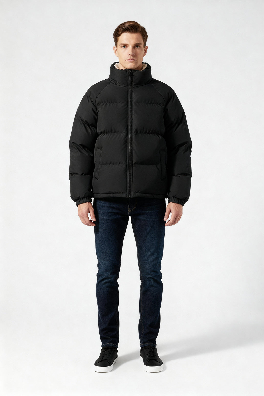 | Fleece-Lined Puffer Jacket