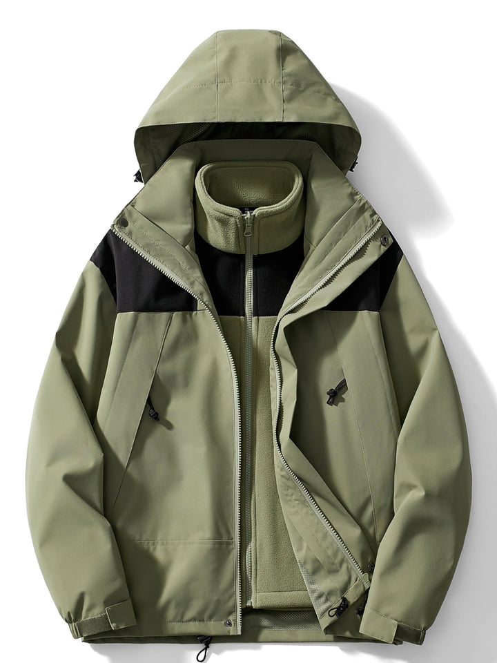 3-w-1 fleece jacket winter with hood for women